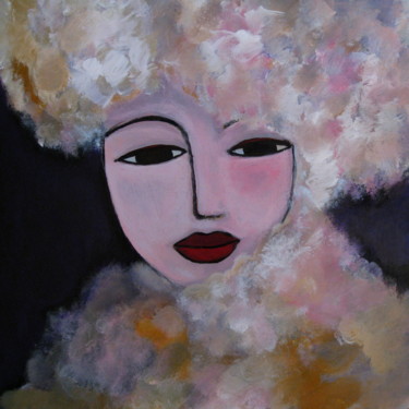 Painting titled "Blossom doll" by Nelly Van Nieuwenhuijzen, Original Artwork, Acrylic