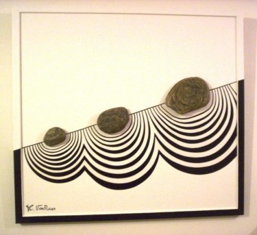 Peinture intitulée "des ronds dans l'eau" par Marie Claire Van Raes, Œuvre d'art originale