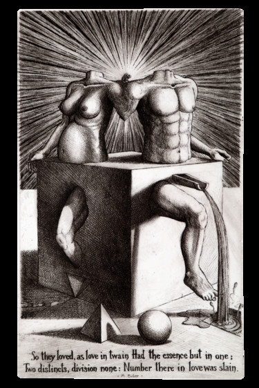Gravures & estampes intitulée "Avant-Garde Eros" par Vantiber, Œuvre d'art originale, Eau-forte