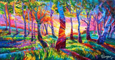 Pintura intitulada "Rapsodia d'autunno" por Vanya Georgieva, Obras de arte originais, Óleo