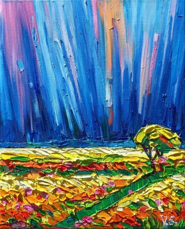 Pintura intitulada "Rainy day" por Vanya Georgieva, Obras de arte originais, Óleo Montado em Armação em madeira