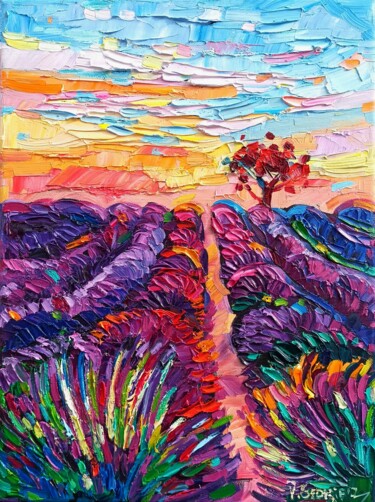 Peinture intitulée "Just Lavender" par Vanya Georgieva, Œuvre d'art originale, Huile Monté sur Châssis en bois