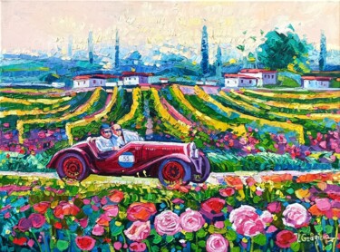 "Joy , vineyards and…" başlıklı Tablo Vanya Georgieva tarafından, Orijinal sanat, Petrol Ahşap Sedye çerçevesi üzerine monte…