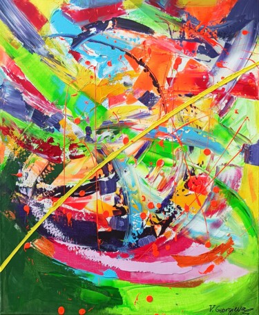 Картина под названием "Distracted" - Vanya Georgieva, Подлинное произведение искусства, Акрил Установлен на Деревянная рама…