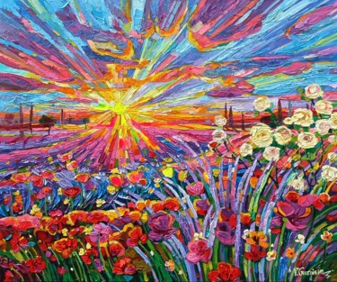 Картина под названием "New light" - Vanya Georgieva, Подлинное произведение искусства, Масло Установлен на Деревянная рама д…