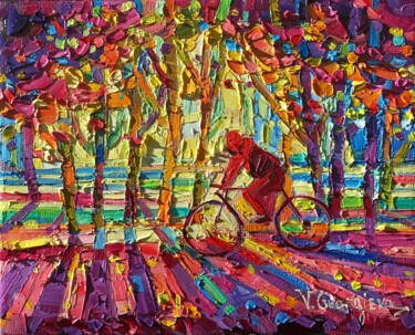 Картина под названием "The fall and my lon…" - Vanya Georgieva, Подлинное произведение искусства, Масло Установлен на Деревя…