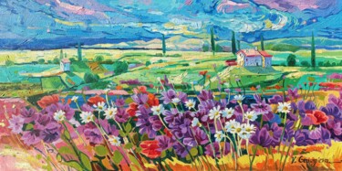 Картина под названием "Gogh inspiration" - Vanya Georgieva, Подлинное произведение искусства, Масло Установлен на Деревянная…