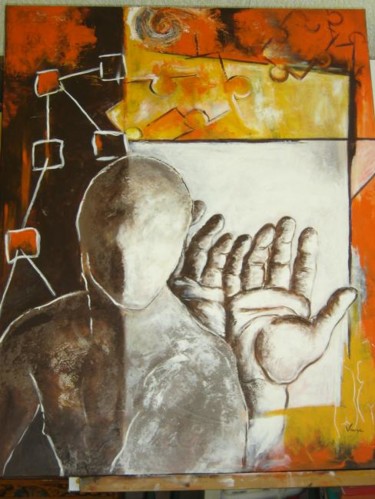 Peinture intitulée "De-mains : l'ontolo…" par Vanya, Œuvre d'art originale, Acrylique