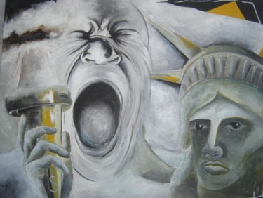 Peinture intitulée "Au nom de la liberté" par Vanya, Œuvre d'art originale