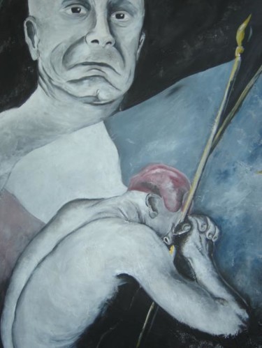 Pittura intitolato "A genoux" da Vanya, Opera d'arte originale
