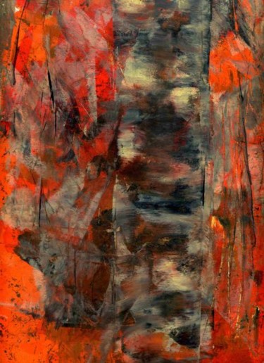 Peinture intitulée "les feuilles mortes" par Laurence Vareillaud, Œuvre d'art originale