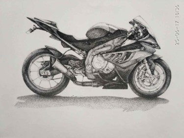 Painting titled "Moto" by Natalia, Original Artwork, Other