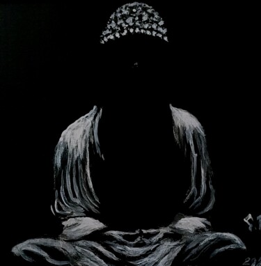 Картина под названием "будда" - Юрий Ситников, Подлинное произведение искусства, Акрил Установлен на Деревянная рама для нос…