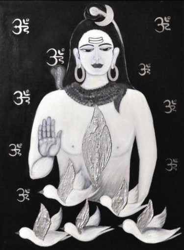 Painting titled "Advaita" by Varsha Vaish, Original Artwork, Oil