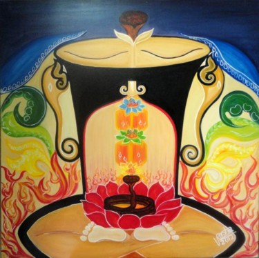 Painting titled "shiv -ajna" by Varsha Vaish, Original Artwork