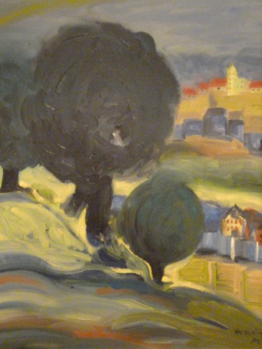 Malerei mit dem Titel "landscape" von George-Maran Varthalitis, Original-Kunstwerk, Öl