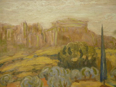 Painting titled "Athens" by George-Maran Varthalitis, Original Artwork, Oil