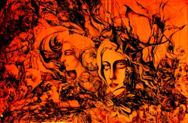 Arte digital titulada "Молчание избранных" por Varu Kadis, Obra de arte original, Bolígrafo
