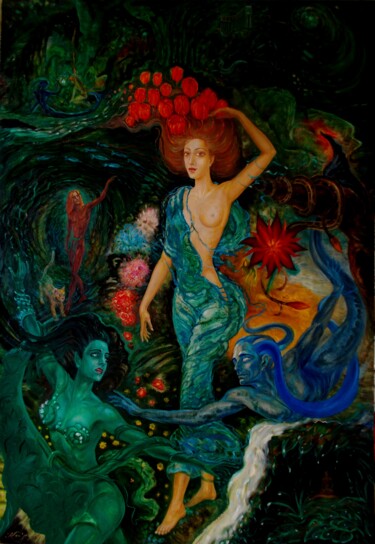 Peinture intitulée "Майя" par Varu Kadis, Œuvre d'art originale, Huile