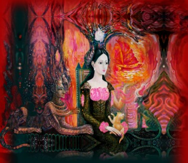Arte digitale intitolato "Красный кораблик" da Varu Kadis, Opera d'arte originale, Pittura digitale