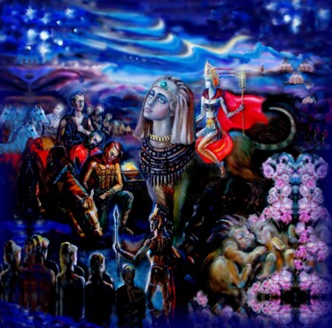 Цифровое искусство под названием "Амазонки" - Varu Kadis, Подлинное произведение искусства, Цифровая живопись