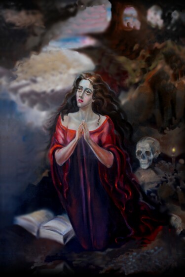 Digital Arts titled "Мария Магдалина" by Varu Kadis, Original Artwork, Digital Painting