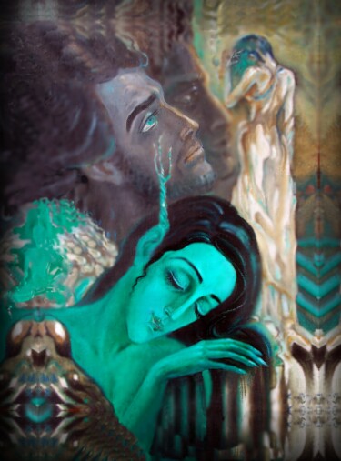 Digital Arts titled "Зелёный сон" by Varu Kadis, Original Artwork, Digital Painting