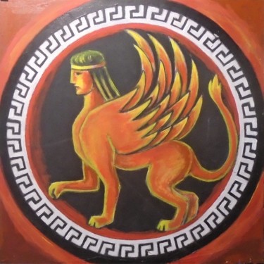 Peinture intitulée "Sphinx" par Varvara Vitkovska, Œuvre d'art originale, Acrylique