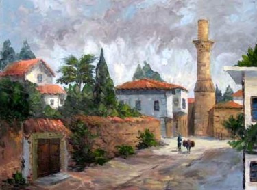 Painting titled "Antalya Kale içi 2" by Ali Yagcı, Original Artwork