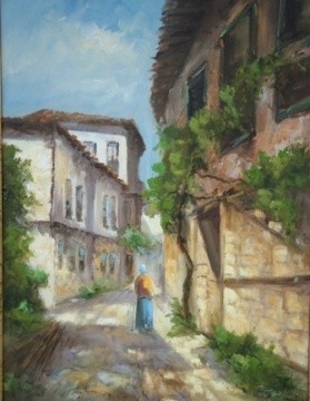 Painting titled "Cumalı Kızık - Bursa" by Ali Yagcı, Original Artwork