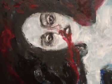 Pittura intitolato "Murder of a girl" da Vasia Perrou, Opera d'arte originale, Olio