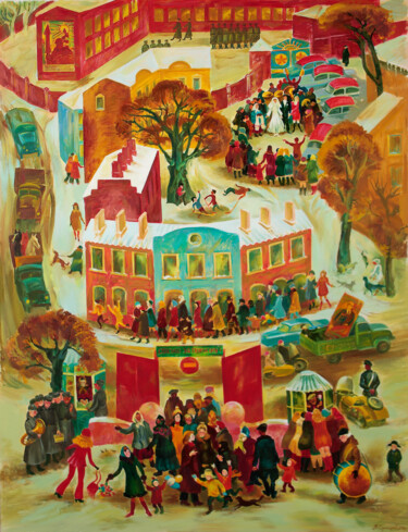 Pittura intitolato "SOON 8 MARCH" da Vasil Sumarau, Opera d'arte originale, Olio