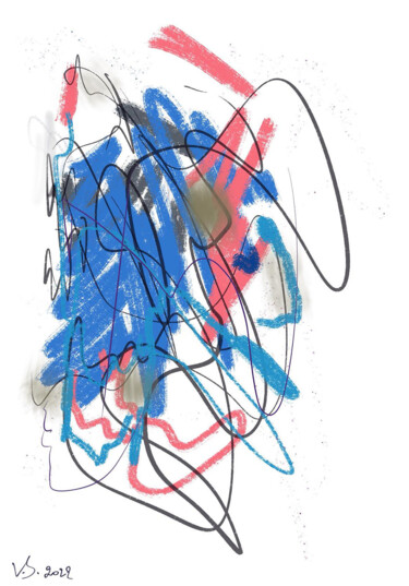 Картина под названием "Figurative" - Vasileia Sarri, Подлинное произведение искусства, Цифровая живопись