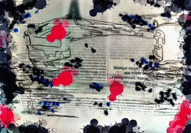 Painting titled "The Paper" by Vasileia Sarri, Original Artwork, Digital Painting