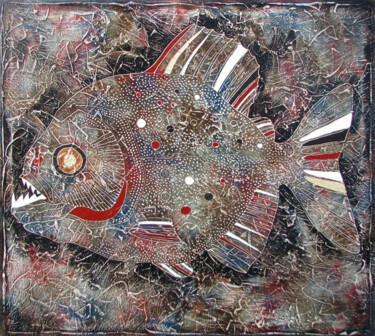 Schilderij getiteld "Objekt №2. SERRASAL…" door Vasili Zianko, Origineel Kunstwerk, Acryl