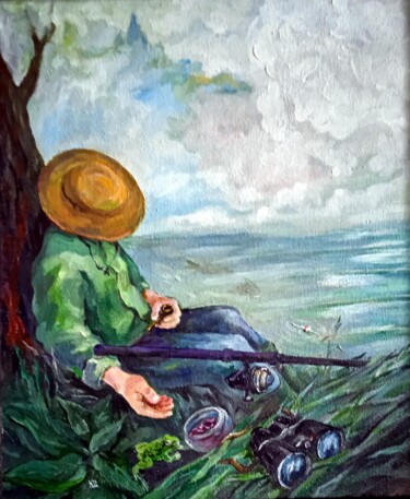 Painting titled "ОЗЕРО ИЛЛЮЗИЙ" by Vasilii Iudov, Original Artwork, Oil
