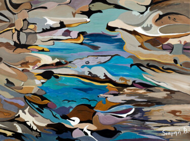 Pintura titulada "Efkalyptos 5, Sea V…" por Vasiliki Siampi, Obra de arte original, Acrílico