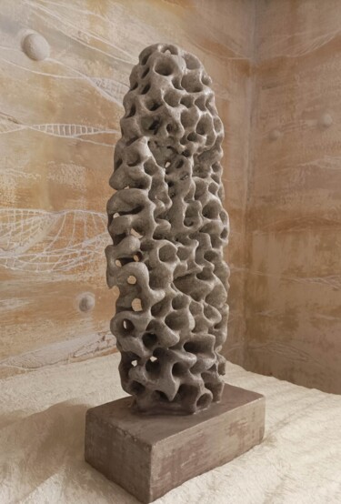 Sculpture titled "hollow man" by Vasilios Alexiou, Original Artwork, Aerated concrete
