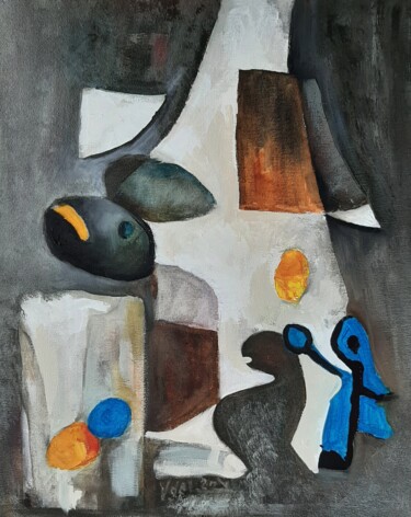 Peinture intitulée "Conversation with J…" par Vasko Delev, Œuvre d'art originale, Huile Monté sur Châssis en bois