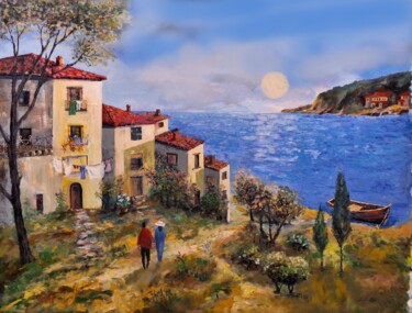 Painting titled "Mediterranean parad…" by Vasko Delev, Original Artwork, Acrylic