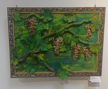 Картина под названием "Виноградная лоза" - Liubov Cheval, Подлинное произведение искусства, Масло