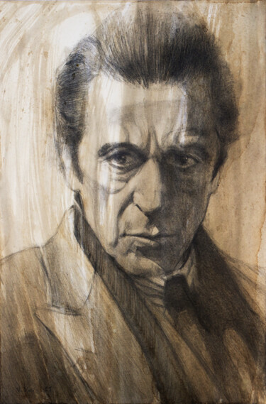 Drawing titled "Al Pacino" by Vasyl Kovach, Original Artwork, Pencil