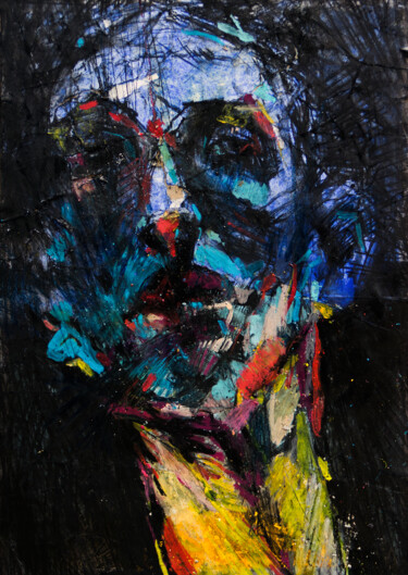 Рисунок под названием ""Образ BY"" - Vasyl Kovach, Подлинное произведение искусства, Древесный уголь