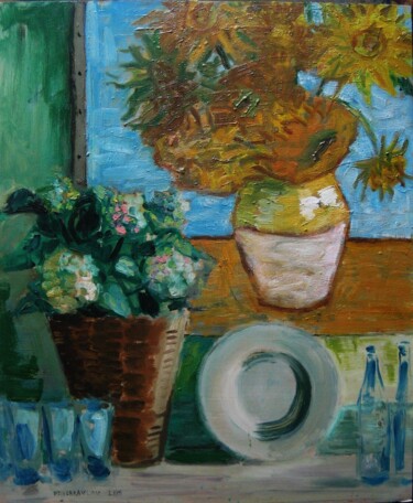 Pintura intitulada "Homage to Van Gogh" por Vasyl, Obras de arte originais, Óleo