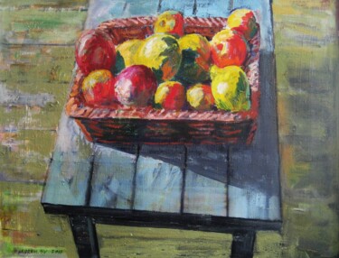 Schilderij getiteld "Tropical fruits" door Vasyl, Origineel Kunstwerk, Olie