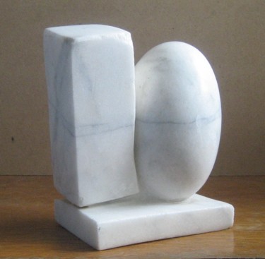 Escultura intitulada "Sculptor and his ob…" por Vasyl, Obras de arte originais, Pedra