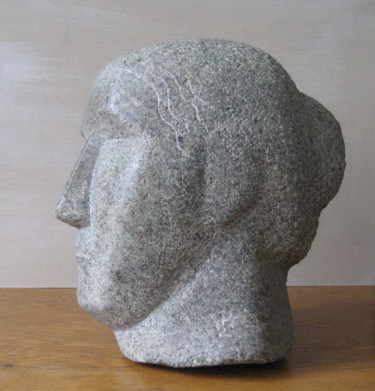 「granite portrait」というタイトルの彫刻 Vasylによって, オリジナルのアートワーク