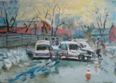 Malerei mit dem Titel "accident 2" von Vasyl, Original-Kunstwerk, Öl