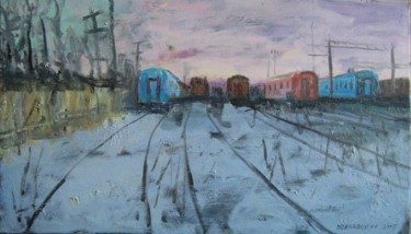 Painting titled "vagon park" by Vasyl, Original Artwork