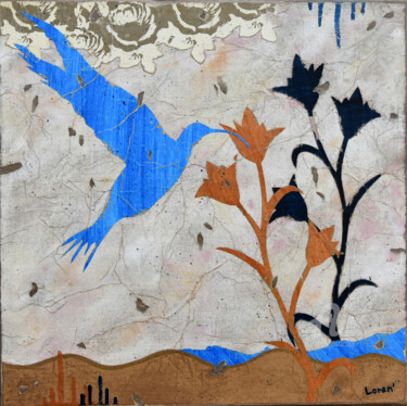Peinture intitulée "La danse du colibri" par Laurent Vauxion - Loran', Œuvre d'art originale, Acrylique Monté sur Châssis en…